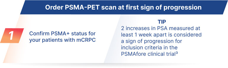 Order PSMA-PET  scan at first sign of progression